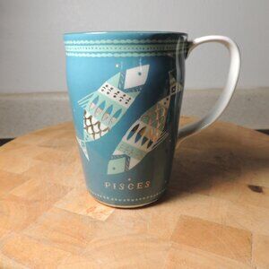 Anthropologie Pisces Mug Danielle Kroll Hello Piscean Gold Detail
